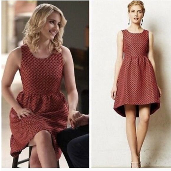 LILI WANG Anthropologie Geo Jacquard Dress - Picture 2 of 13